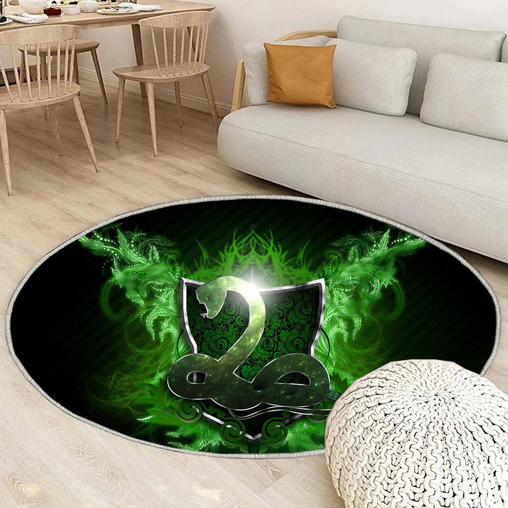 Tapis Serpentard Harry Potter 9 - Rond Rare, Doux, Livraison Gratuite