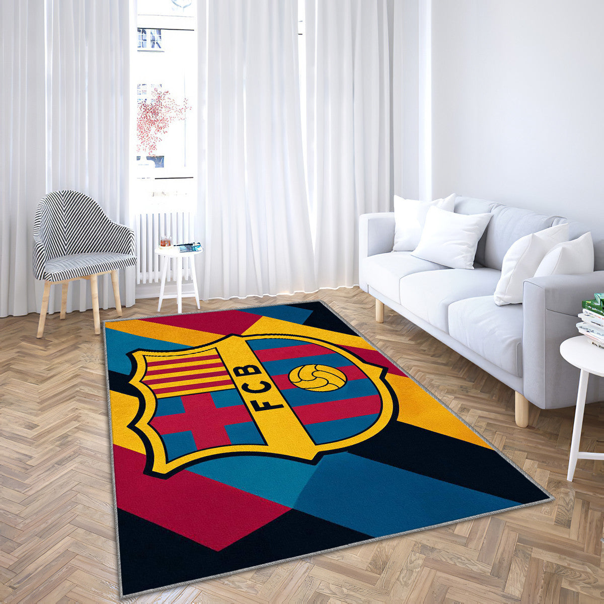 FC Barcelona Modern Geometric 34