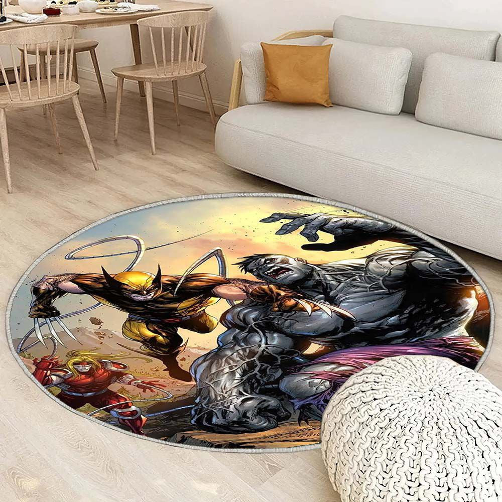 Tapis Hulk Wolverine - Rond Rare, Doux, Livraison Gratuite