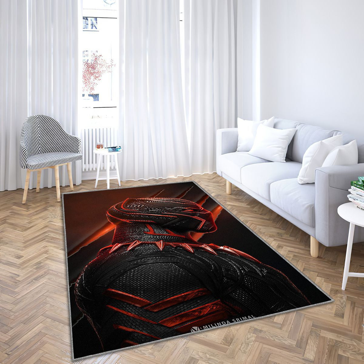 Tapis Panthère Noire - Noir Rare, Doux, Livraison Gratuite