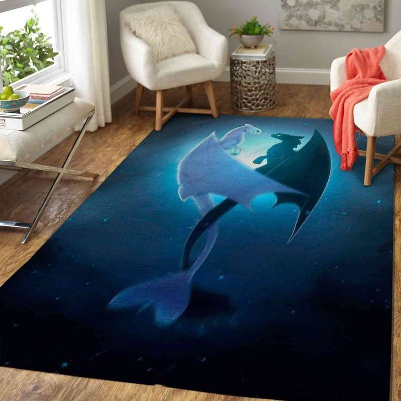 Tapis Krokmou Dragons - Noir Rare, Doux, Livraison Gratuite