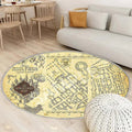 Tapis Carte 2 Poudlard - Rond Rare, Doux, Livraison Gratuite
