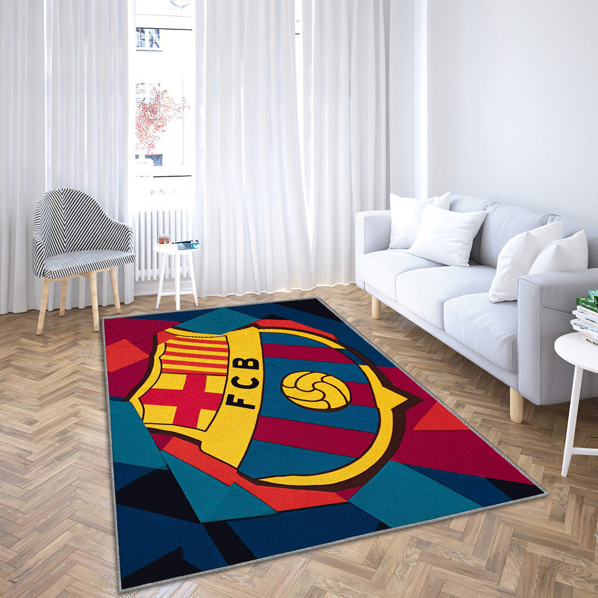 FC Barcelona Modern Geometric 4