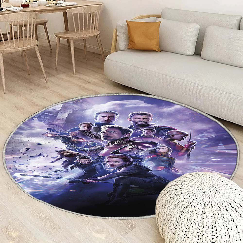 Tapis Avengers Fin de Partie - Rond Rare, Doux, Livraison Gratuite