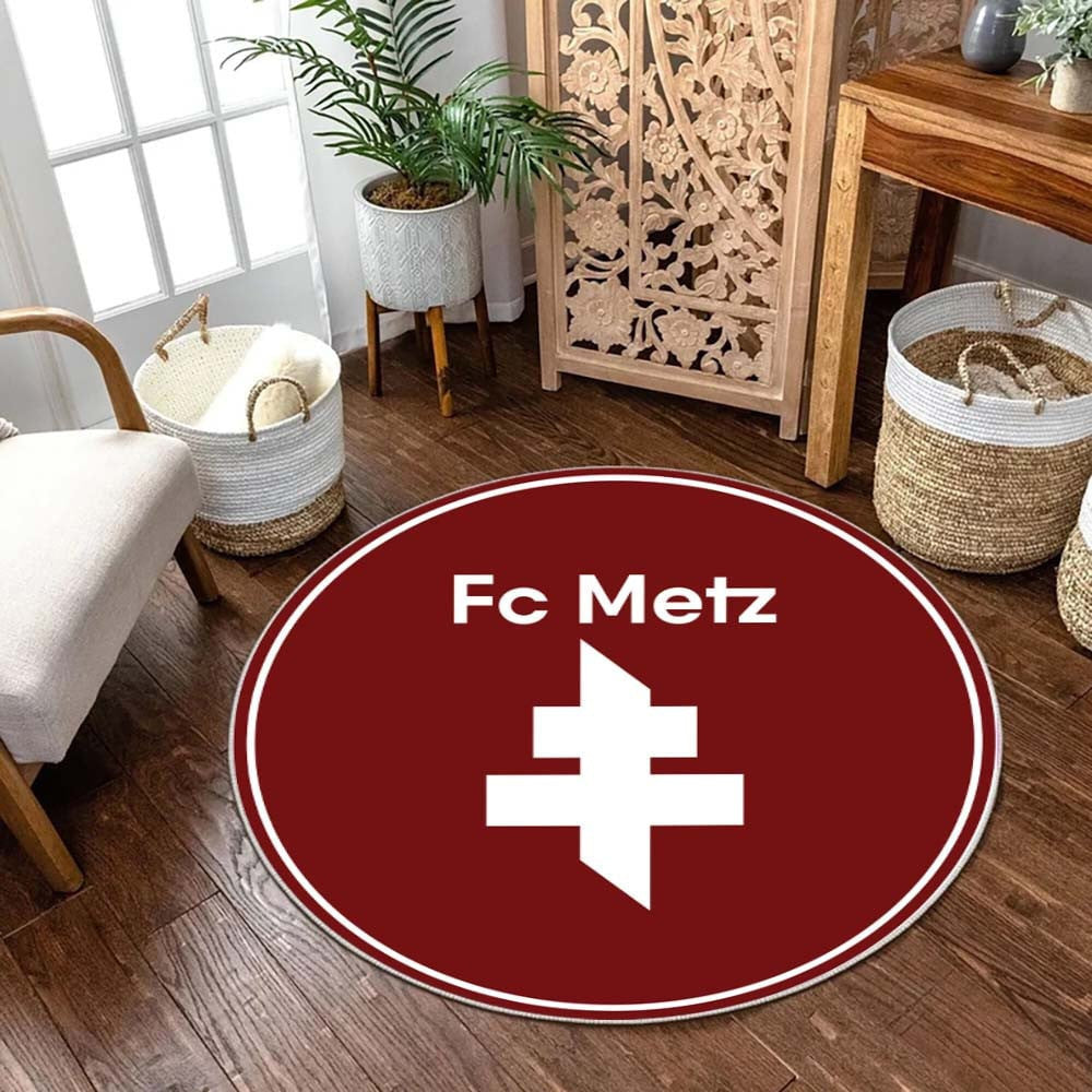 Tapis FC Metz - Rond Rare, Doux, Livraison Gratuite