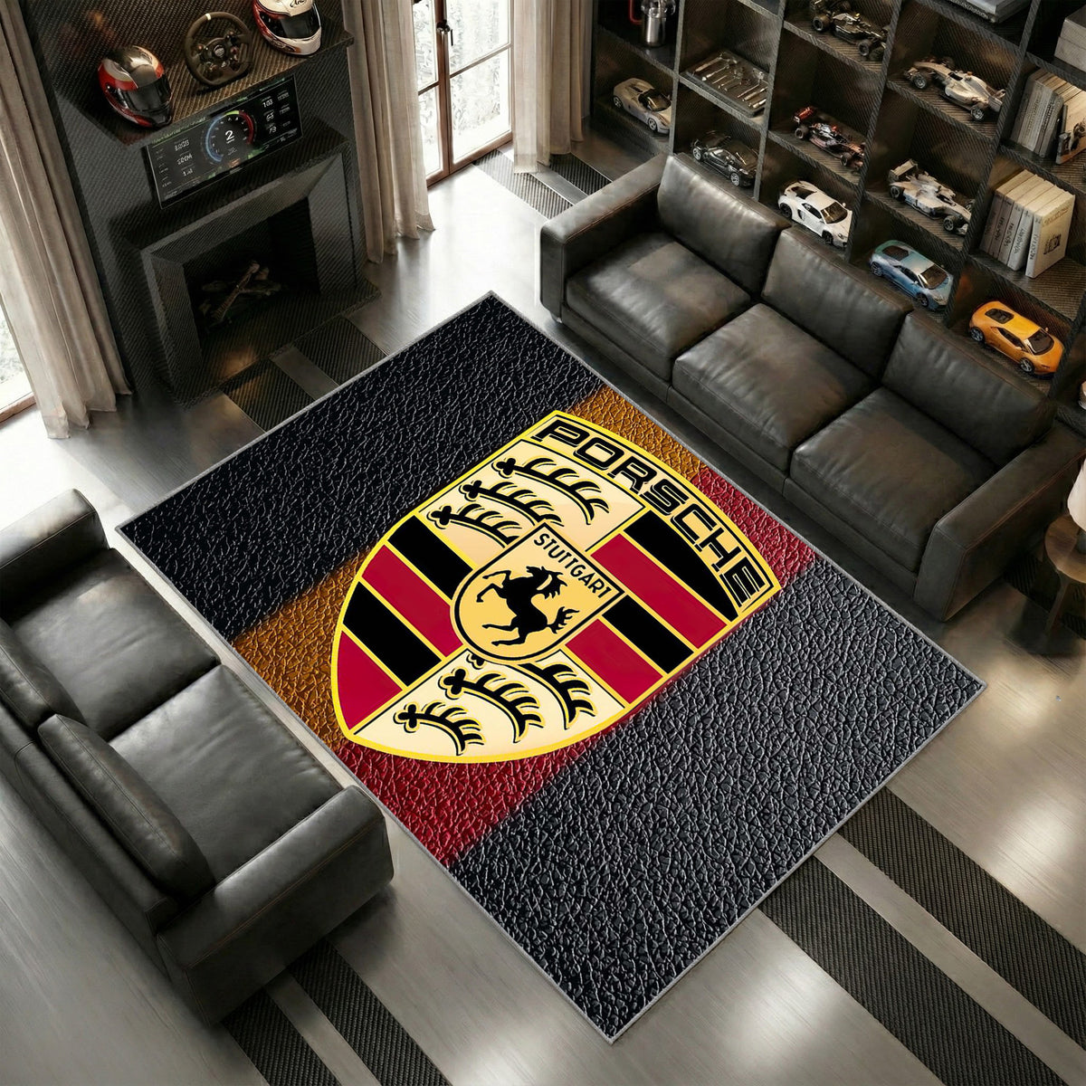 Logo Porsche Rouge Rendu 5