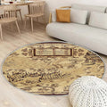 Tapis Carte 1 Poudlard - Rond Rare, Doux, Livraison Gratuite