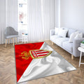 Tapis AS Monaco - Rouge Blanc, Maison, Livraison Gratuite