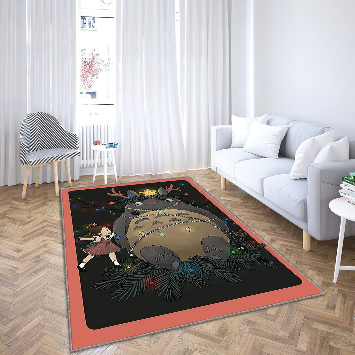 Tapis Anime Totoro - Gris Rare, Doux, Livraison Gratuite