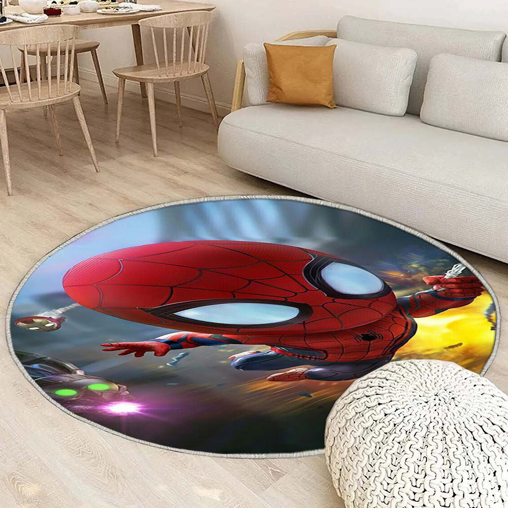 Tapis Spiderman Vengeurs - Rond Rare, Doux, Livraison Gratuite