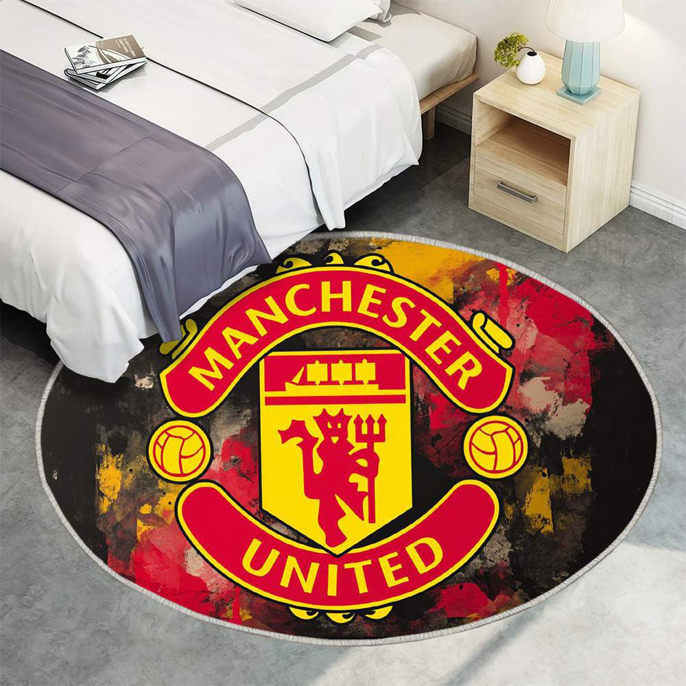 Tapis Manchester United Multicolore Sophistiqué pour passionnés de football – créez une atmosphère de stade à la maison