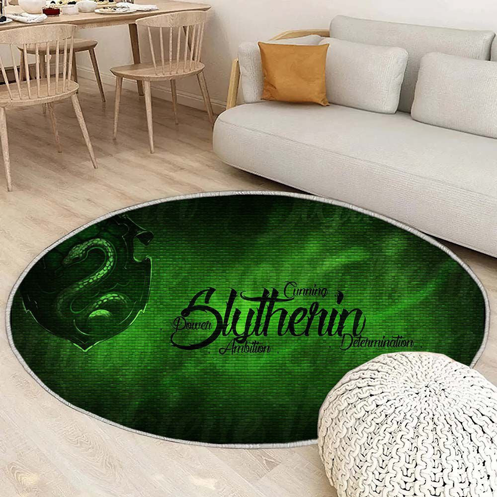 Tapis Serpentard Harry Potter 12 - Rond Rare, Doux, Livraison Gratuite