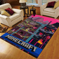 Tapis Monde Minecraft - Pixel Rare, Doux, Livraison Gratuite