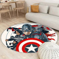 Tapis Capitaine Rond - Bleu Rare, Doux, Livraison Gratuite
