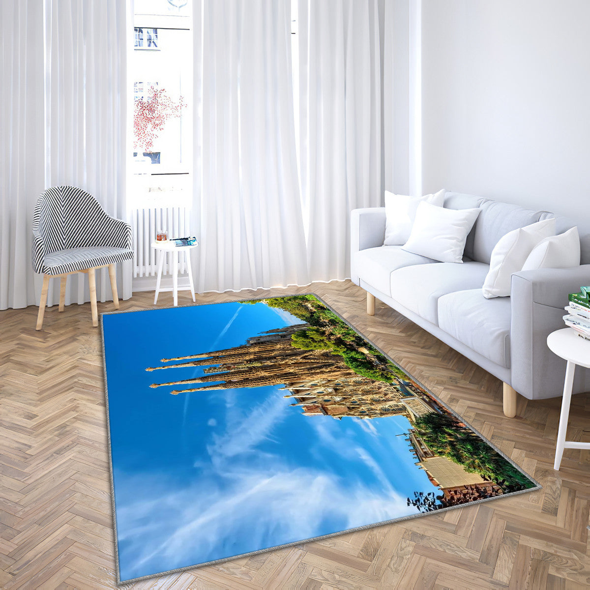 Cathedral of La Sagrada Familia multi panel canvas wall art