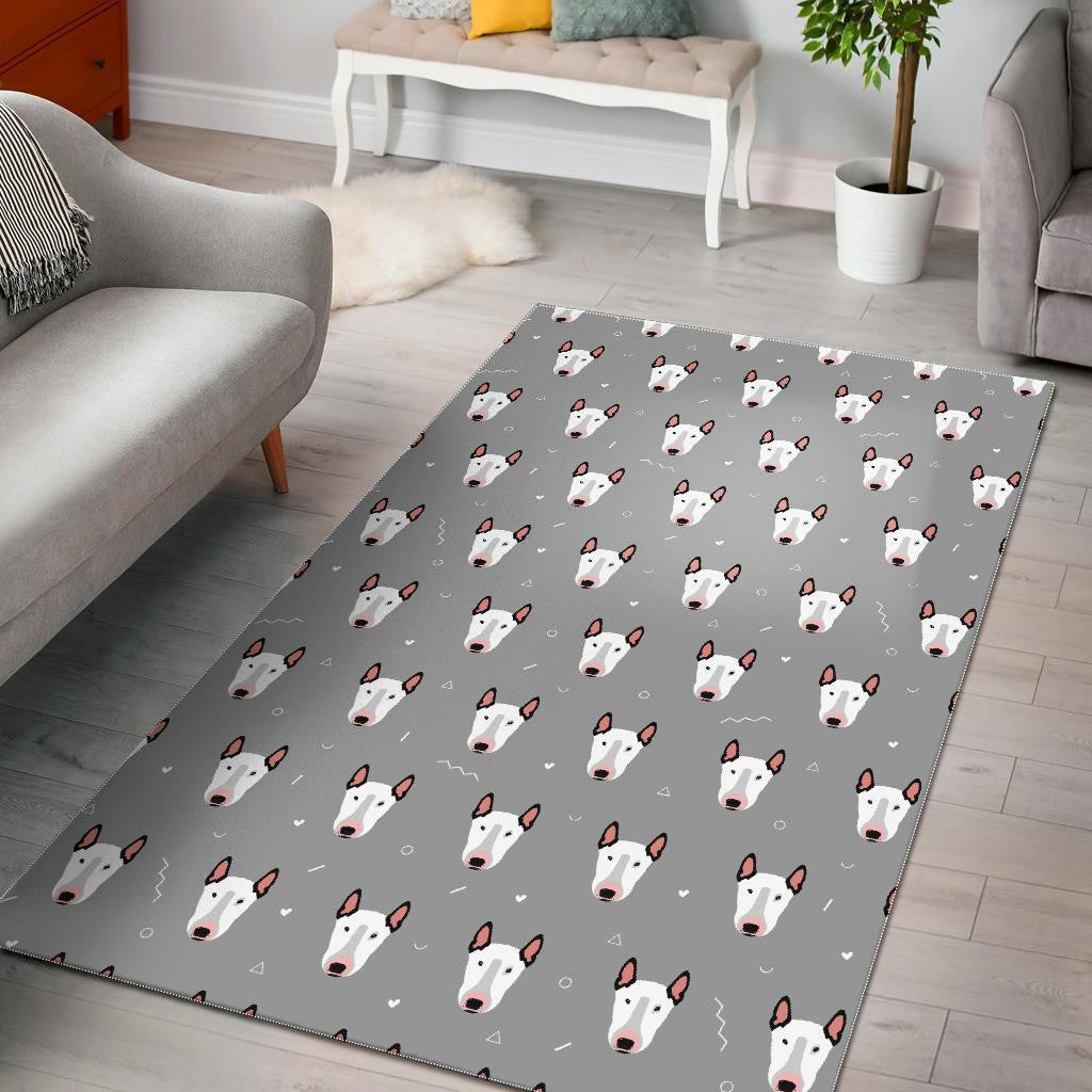 Bull Terrier Glay Pattern Print