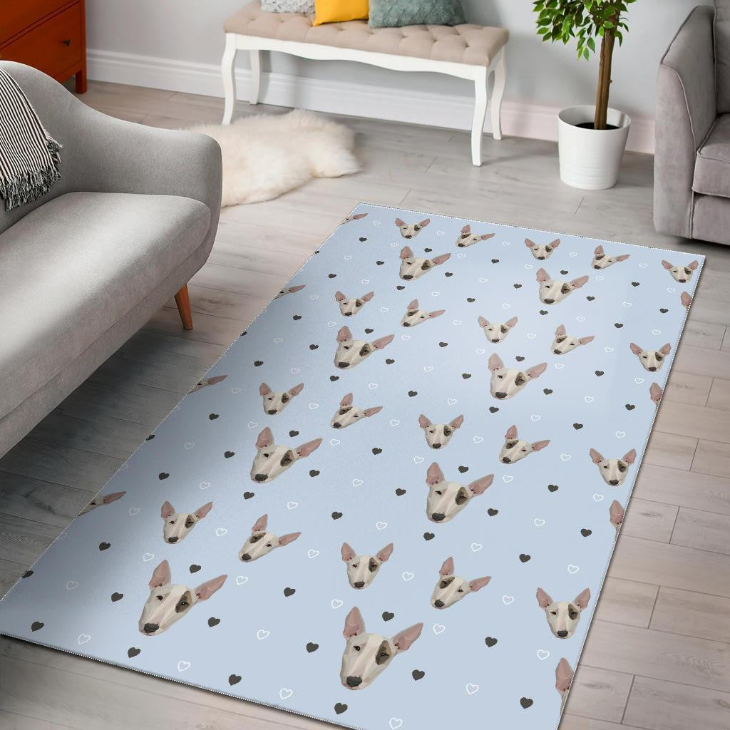 Bull Terrier Heart Pattern Print