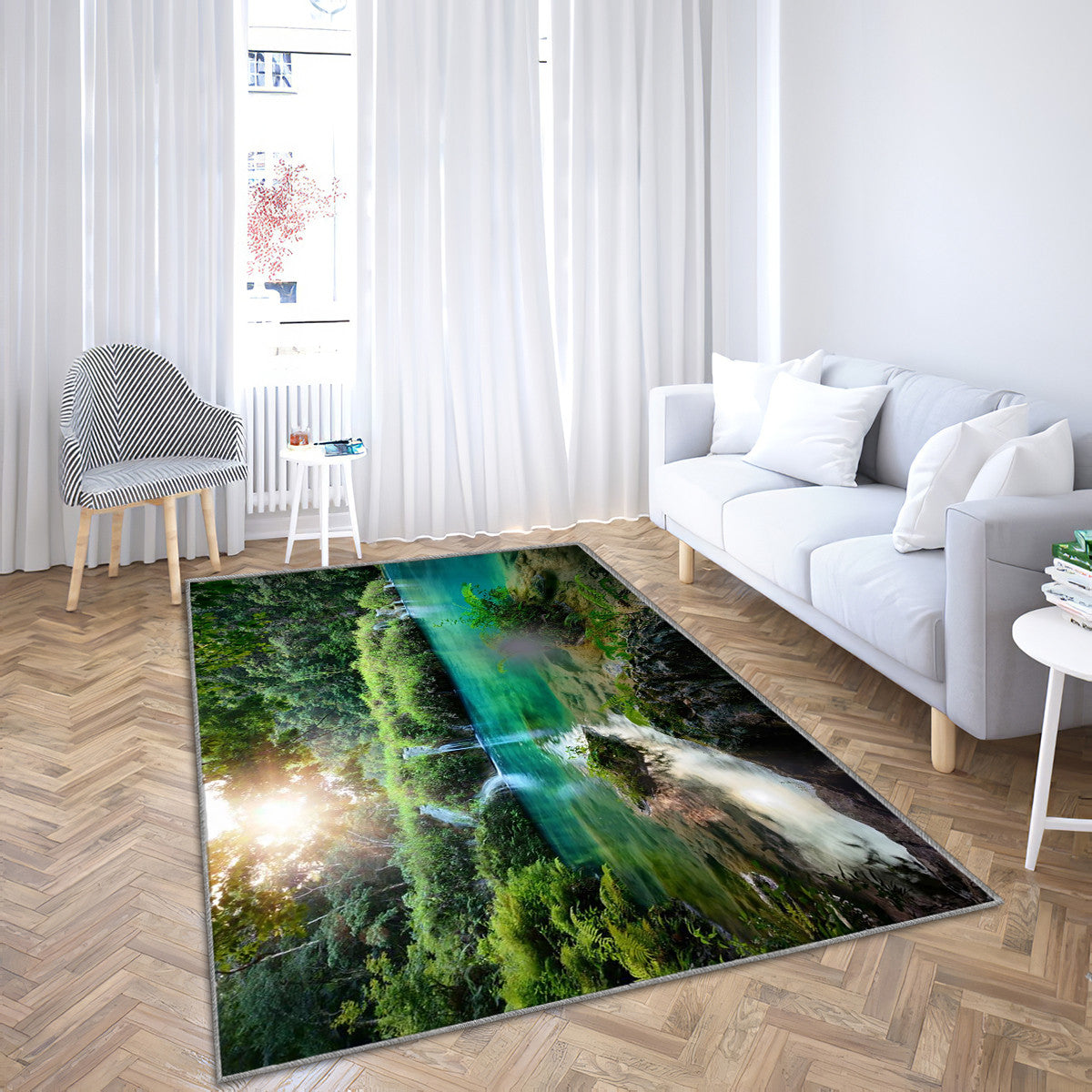 Cascades National Park in Guatemala Semuc Champey at sunset Multi panel canvas wall art