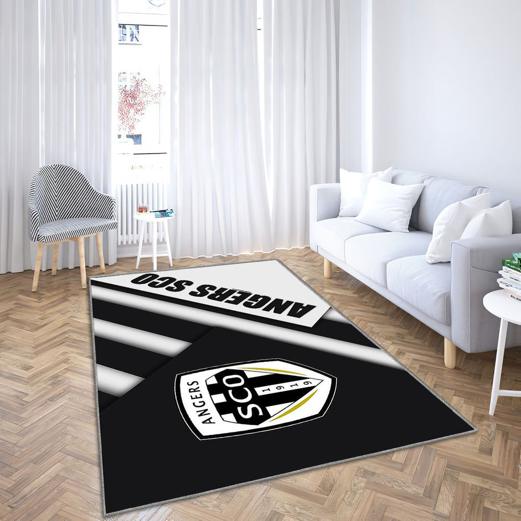 Angers Sco Tapis Sol - Tapis De Salon, Football français Tapis Art, Tapis pour la décoration de la maison