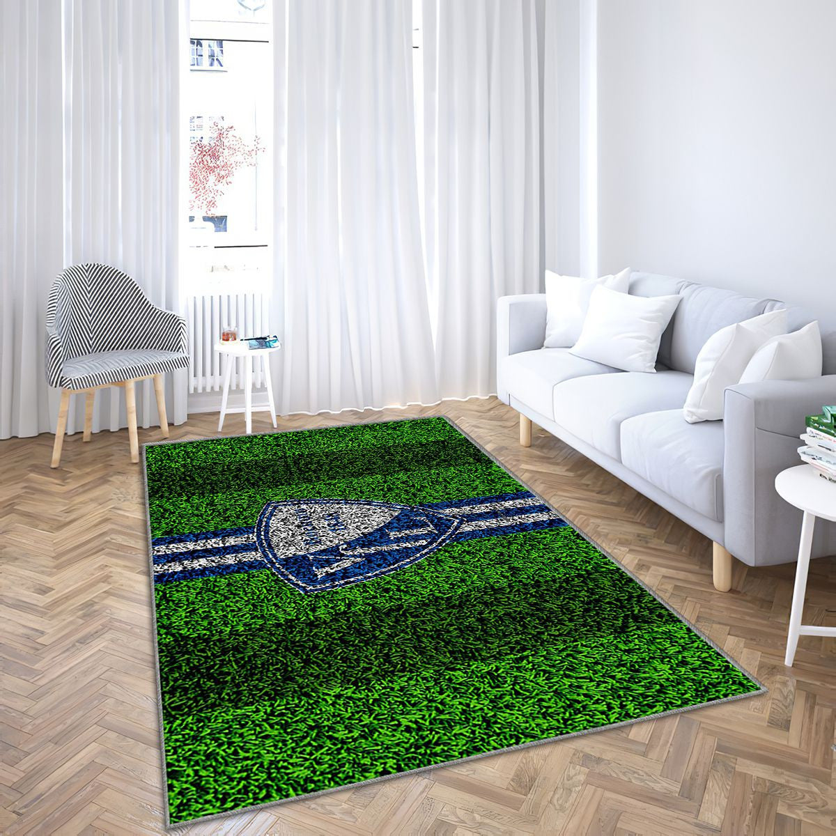 Bochum Fc Club de football allemand Bleu Blanc Tapis Sol - Tapis De Salon, Bochum Allemagne Tapis Art, Tapis pour la décoration de la maison