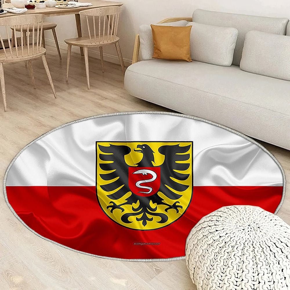 Drapeau d'Aalen Tapis Sol - Tapis De Salon, ville allemande d'Aalen Allemagne Tapis Art, Tapis pour la décoration de la maison