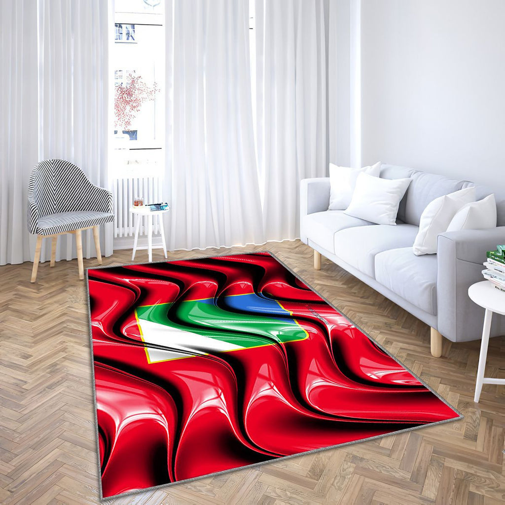 Drapeau des Abruzzes Régions d'Italie Tapis Sol - Tapis De Salon, Régions italiennes des Abruzzes Drapeau 3D des Abruzzes Tapis Art, Tapis pour la décoration de la maison