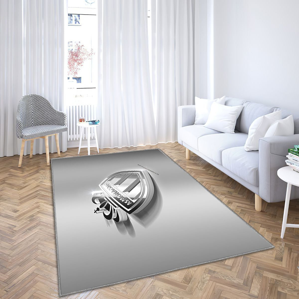 As Monaco Tapis Sol - Tapis De Salon, Football Français Tapis Art, Tapis pour la décoration de la maison