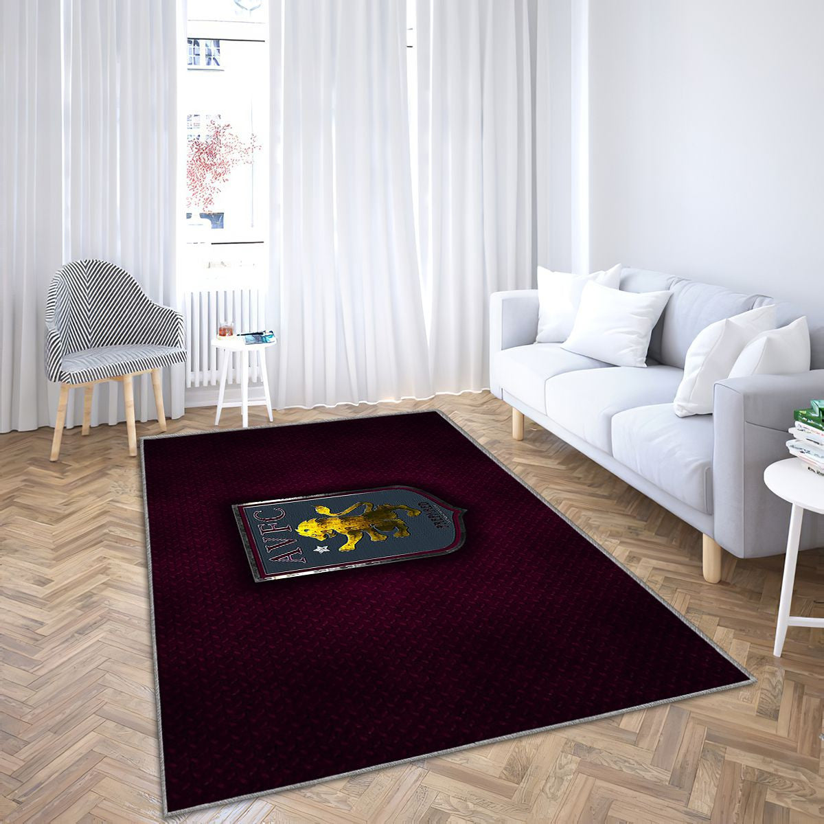 Aston Villa Fc Tapis Sol - Tapis De Salon, Championnat EFL d'Angleterre Tapis Art, Tapis pour la décoration de la maison