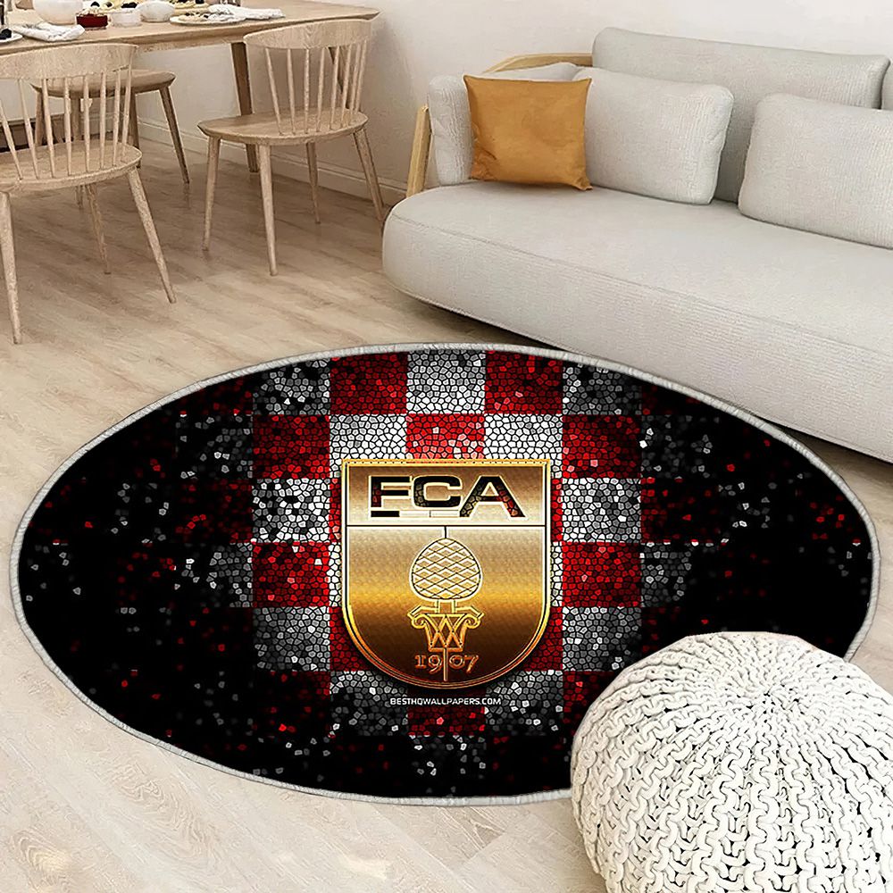 Augsbourg Fc Tapis Sol - Tapis De Salon, Bundesliga Rouge Blanc Football Tapis Art, Tapis pour la décoration de la maison