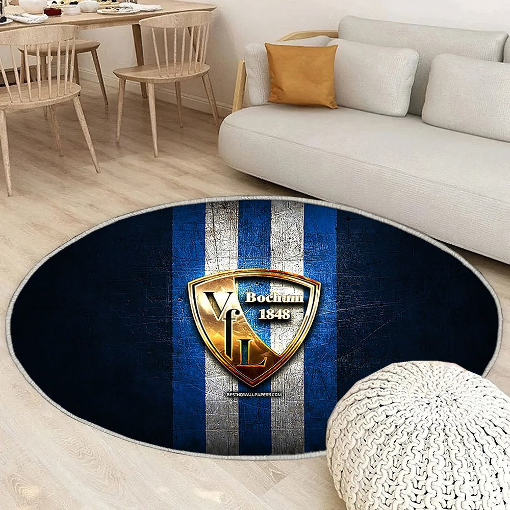 Bochum Fc Tapis Sol - Tapis De Salon, Bundesliga 2 Blue Metal Football Tapis Art, Tapis pour la décoration de la maison