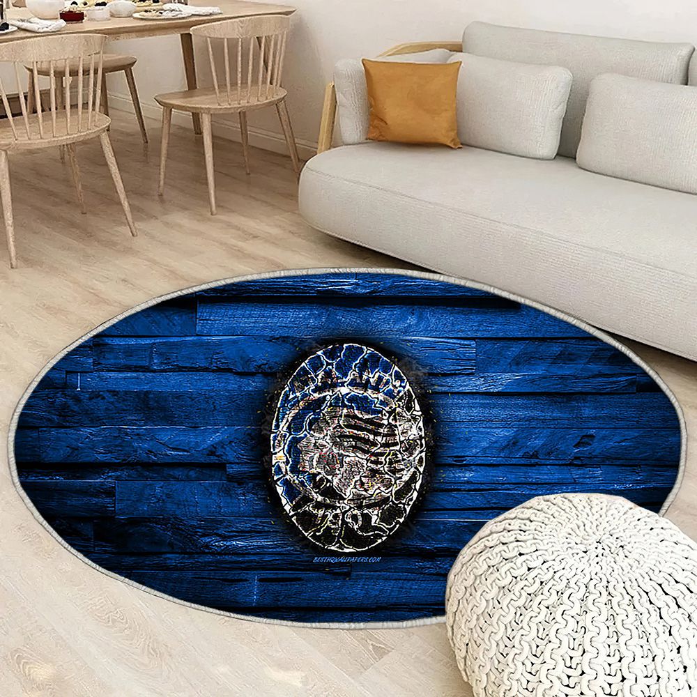Atalanta Fc Tapis Sol - Tapis De Salon, Serie A Club De Football Italien En Bois Bleu Tapis Art, Tapis pour la décoration de la maison