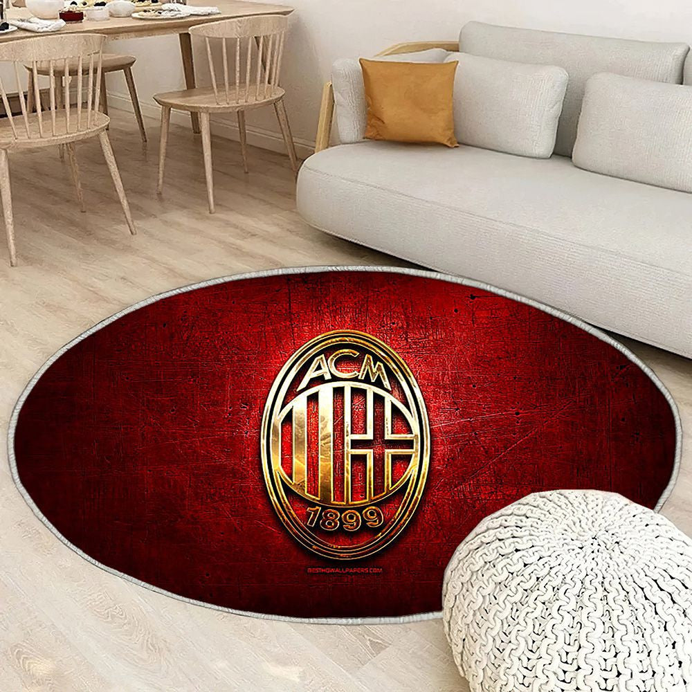 Ac Milan Tapis Sol - Tapis De Salon, Serie A Rouge Football Tapis Art, Tapis pour la décoration de la maison