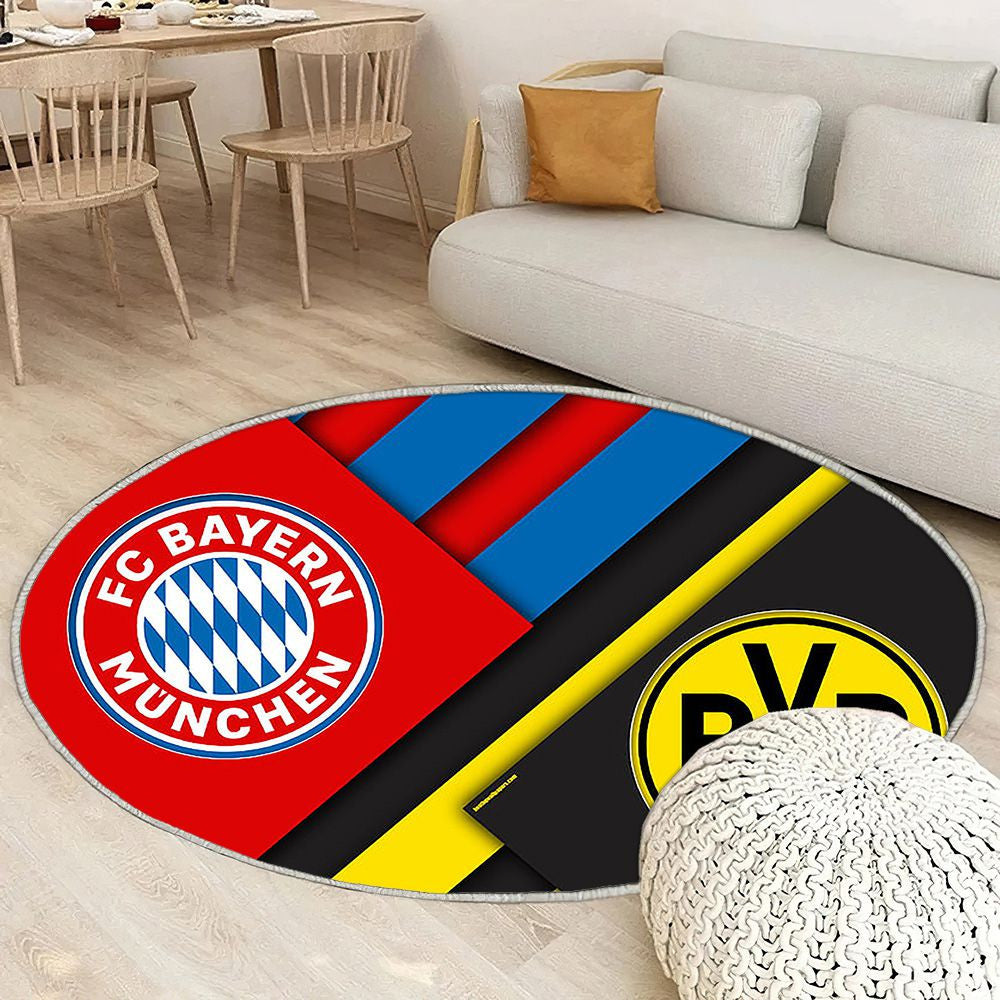 Bayern Munich Tapis Sol - Tapis De Salon, Borussia Dortmund Coupe d'Allemagne Bundesligas Tapis Art, Tapis pour la décoration de la maison