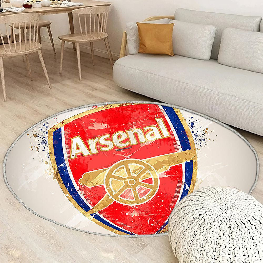 Arsenal Fc Paint ArtEnglish Football Team Premier League Tapis Sol - Tapis De Salon, fond rouge Tapis Art, Tapis pour la décoration de la maison