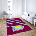 Aston Villa Fc Tapis Sol - Tapis De Salon, Purple Blue Ionenglish Football Club Tapis Art, Tapis pour la décoration de la maison