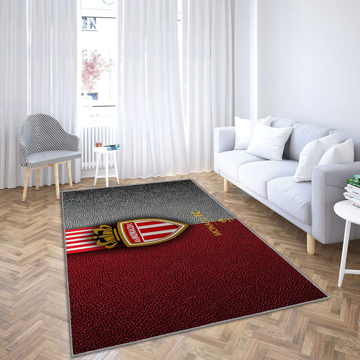 As Monaco Fc Club Français De Football Tapis Sol - Tapis De Salon, Football Tapis Art, Tapis pour la décoration de la maison