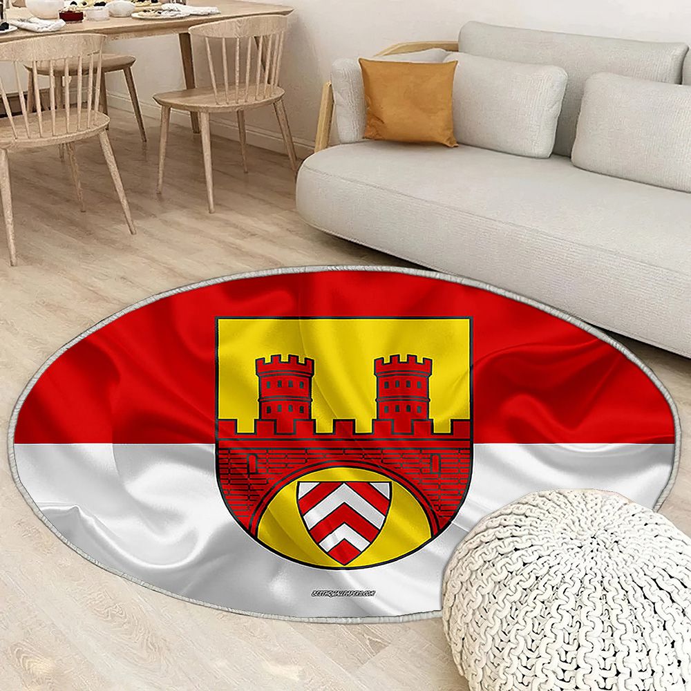 Drapeau de Bielefeld Tapis Sol - Tapis De Salon, ville allemande Bielefeld Allemagne Tapis Art, Tapis pour la décoration de la maison