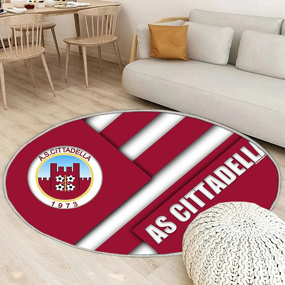 As Cittadella Tapis Sol - Tapis De Salon, Club de Football Ionitalien Rouge Blanc Tapis Art, Tapis pour la décoration de la maison