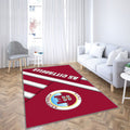 As Cittadella Tapis Sol - Tapis De Salon, Club de Football Ionitalien Rouge Blanc Tapis Art, Tapis pour la décoration de la maison