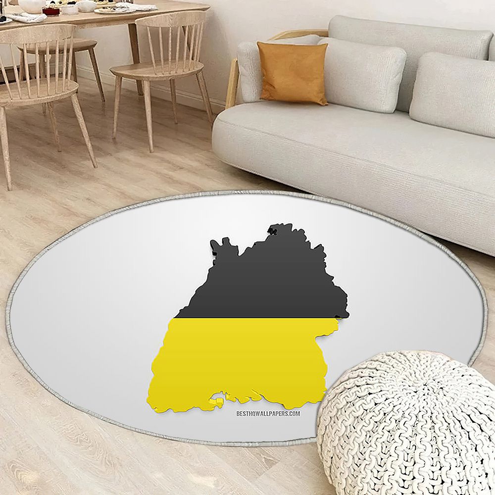 Carte du Bade-Wurtemberg Silhouettebaden-Wurtemberg Tapis Sol - Tapis De Salon, Drapeau du Bade-Wurtemberg Tapis Art, Tapis pour la décoration de la maison