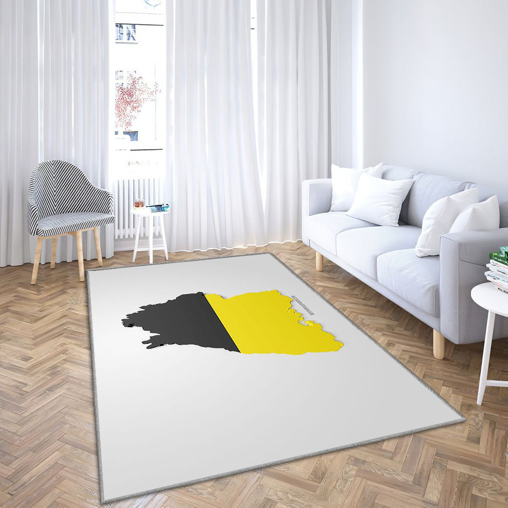 Carte du Bade-Wurtemberg Silhouettebaden-Wurtemberg Tapis Sol - Tapis De Salon, Drapeau du Bade-Wurtemberg Tapis Art, Tapis pour la décoration de la maison