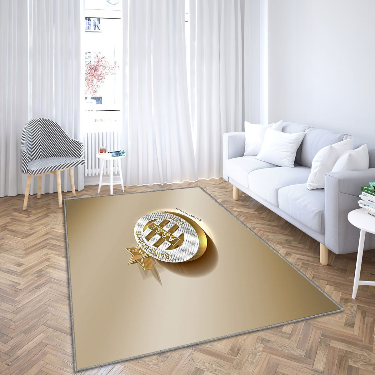 Comme Saint-Etienne Tapis Sol - Tapis De Salon, Argent d'Orsaint-Etienne France Tapis Art, Tapis pour la décoration de la maison