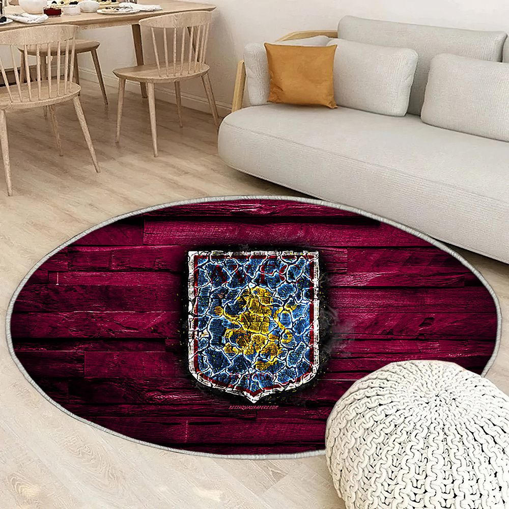 Aston Villa Fc Tapis Sol - Tapis De Salon, Championnat d'Angleterre Burningaston Villa Tapis Art, Tapis pour la décoration de la maison