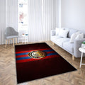 Berrichonne Châteauroux Fc Tapis Sol - Tapis De Salon, Ligue 2 Red Metal Football Tapis Art, Tapis pour la décoration de la maison