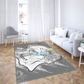 Amiens Sc Paint Art Tapis Sol - Tapis De Salon, Football Français Tapis Art, Tapis pour la décoration de la maison