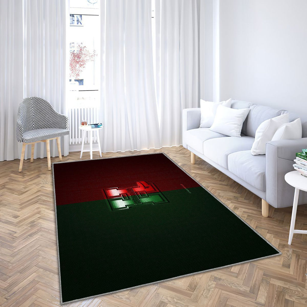Anglet Hormadi Elite Tapis Sol - Tapis De Salon, Rouge Vertrouge Vert Fibre de Carbone Ligue Magnus Tapis Art, Tapis pour la décoration de la maison