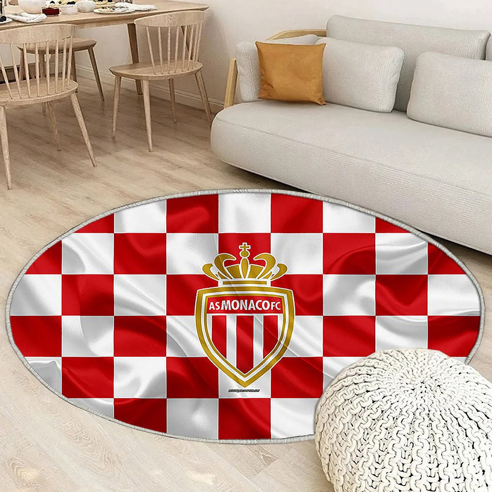 Comme le logo de Monaco Tapis Sol - Tapis De Salon, le drapeau rouge et blanc French Footballmonaco Tapis Art, Tapis pour la décoration de la maison