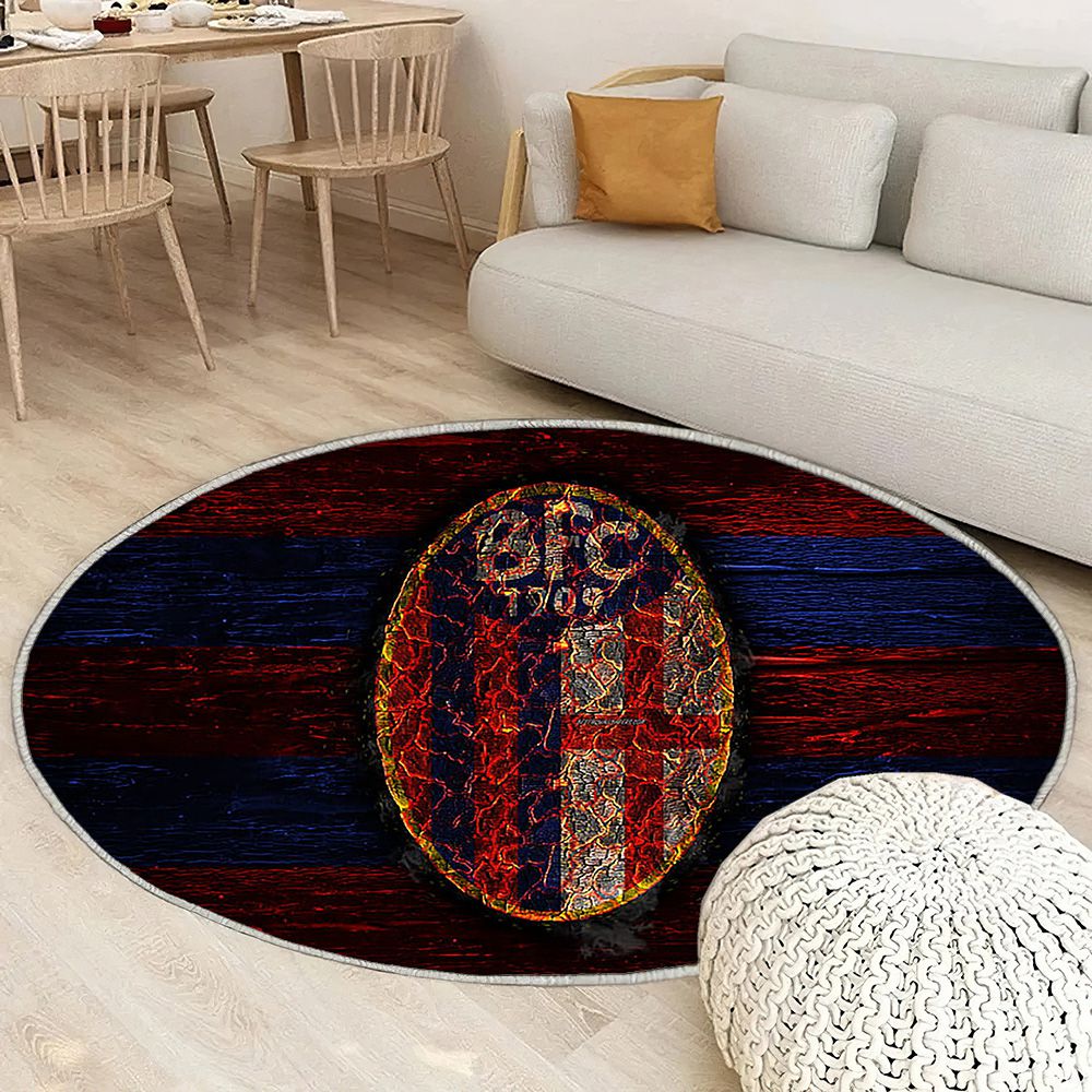 Logo Bologne Fc Fire Tapis Sol - Tapis De Salon, Football Grunge Club De Football Italien Tapis Art, Tapis pour la décoration de la maison