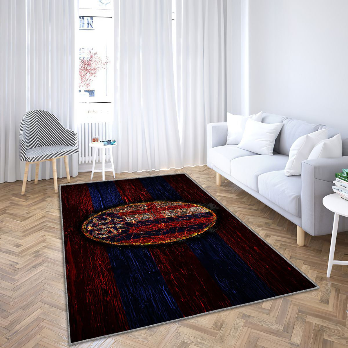 Logo Bologne Fc Fire Tapis Sol - Tapis De Salon, Football Grunge Club De Football Italien Tapis Art, Tapis pour la décoration de la maison