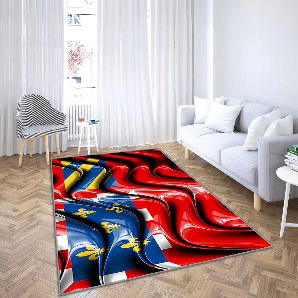 Dijon Drapeau Villes De France Tapis Sol - Tapis De Salon, Dijon Dijon Villes Françaises Tapis Art, Tapis pour la décoration de la maison